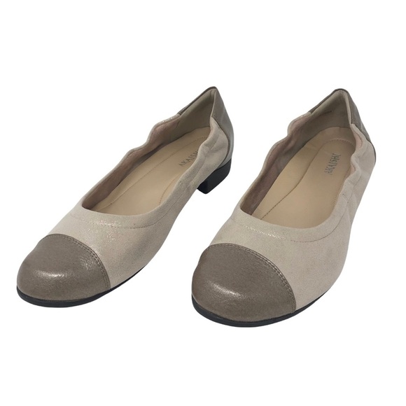 Akaishi Tsuki Cap Toe Flats in Pearl Pink‎ - Picture 2 of 10